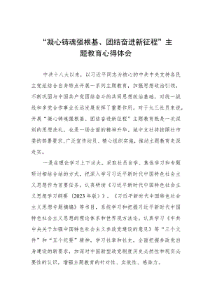 三篇凝心铸魂强根基团结奋进新征程主题教育培训心得体会.docx