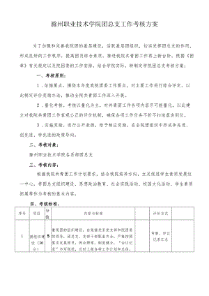 滁州职业技术学院团总支工作考核方案.docx