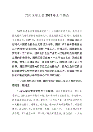 龙岗区总工会2023年工作要点.docx