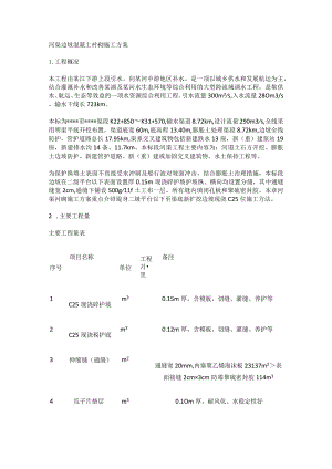 河渠边坡混凝土衬砌施工方案.docx