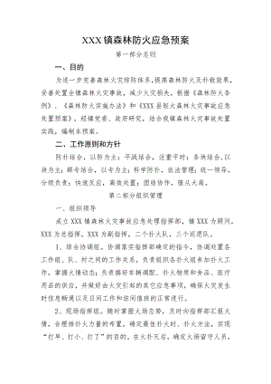 (新)镇村森林防火应急预案.docx