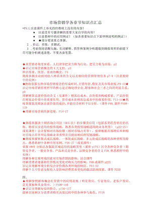 成都信息工程大学《市场营销学A》各章节知识点汇总.docx