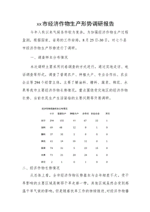 xx市经济作物生产形势调研报告.docx
