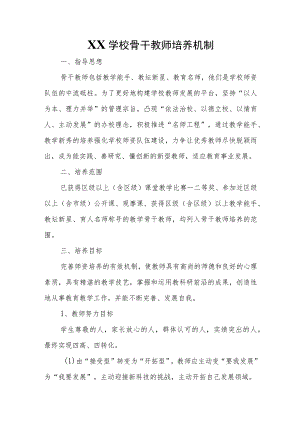 XX学校骨干教师培养机制.docx