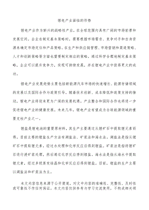 锂电产业面临的形势.docx