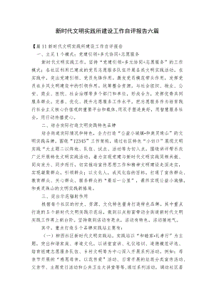 新时代文明实践所建设工作自评报告六篇.docx