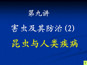 8第九讲害虫及其防治2医学昆虫,3建筑害虫白蚁.ppt