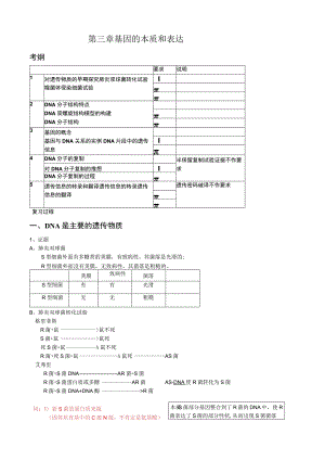 一轮复习 三章 遗传和变异 遗传的物质基础.docx
