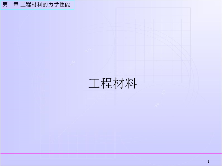 第1章工程材料的力学性能.ppt_第1页