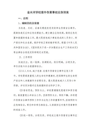金水河学校意外伤害事故应急预案.docx