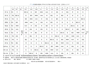 2023－2024学年秋冬学期工程训练计划表星期三上午.docx