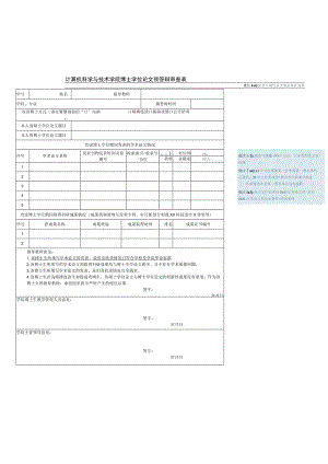 计算机科学与技术学院博士学位论文预答辩审查表此表只填写符合毕业条件成果.docx