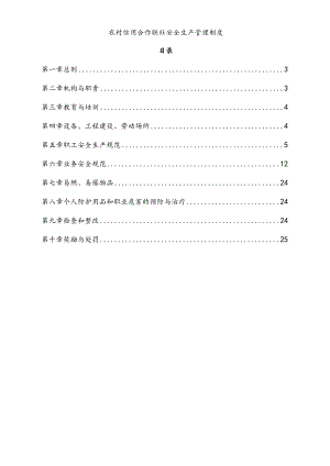 农村信用合作联社安全生产管理制度.docx