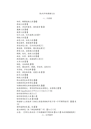 PS软件快捷键大全.docx