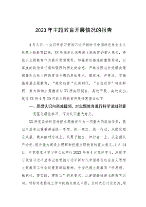 2023年主题教育开展情况的报告六篇.docx
