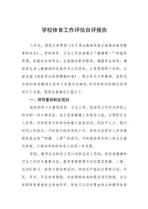 初中体育工作自评报告范本四篇.docx