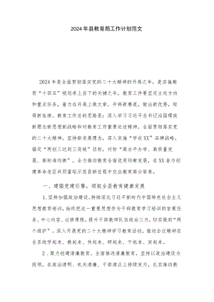 2024年县教育局工作计划范文.docx