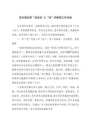 党支部运用“活实足”三“法”开新局工作总结.docx