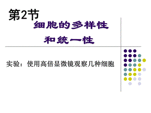 细胞的多样性和统一性课件张红艳精品教育.ppt