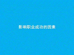 影响职业成功的因素.ppt