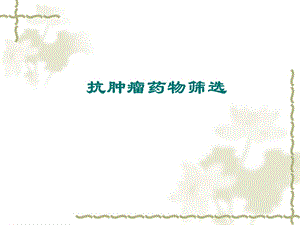 抗肿瘤药物的筛选方法 ppt课件.ppt
