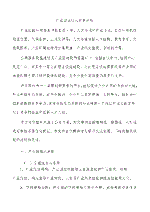 产业园现状及前景分析.docx