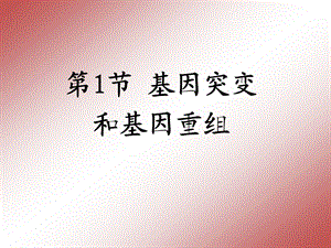 第1节基因突变和基因重组1.ppt
