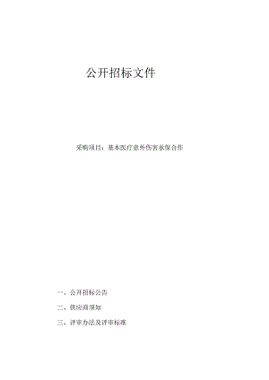 基本医疗意外伤害承保合作招标文件.docx