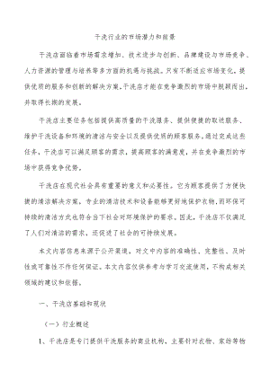 干洗行业的市场潜力和前景.docx