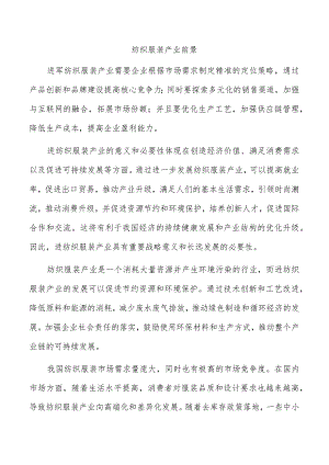 纺织服装产业前景.docx