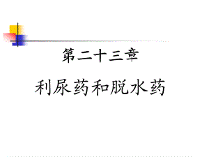 第23章利尿药.ppt