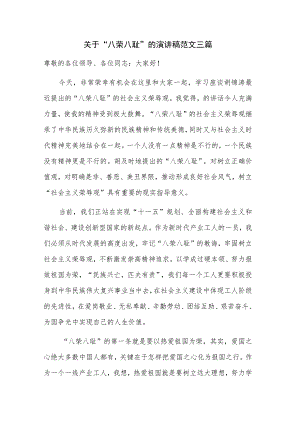 关于“八荣八耻”的演讲稿范文三篇.docx