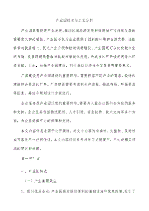 产业园技术与工艺分析.docx