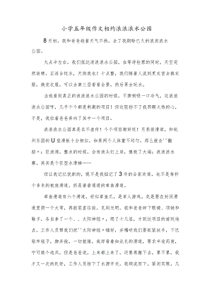 小学五年级作文相约浪浪浪水公园.docx