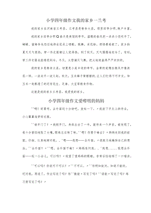 小学四年级作文我的家乡——兰考.docx