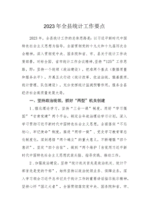 2023年全县统计工作要点.docx