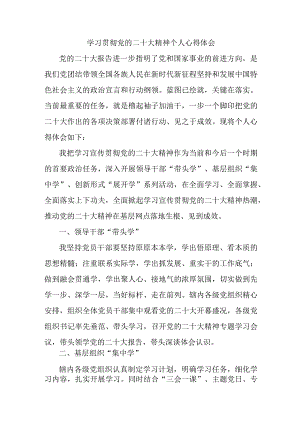 银行出纳《学习贯彻党的二十大精神》心得体会 （合计7份）.docx
