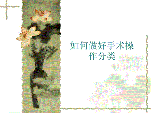 如何做好手术操作分类.ppt