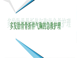肋骨骨折伴气胸的急救护理22.ppt.ppt