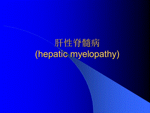 肝性脊髓病.ppt.ppt