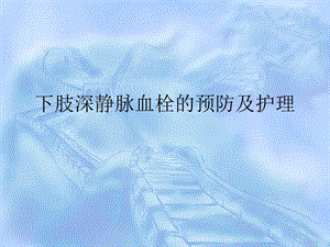 经区医院骨科下肢深静脉血栓的预防与护理.ppt