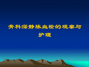 骨科深静脉血栓的预防与护理.ppt