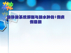 脑静脉系统解剖与脑水肿的1例病例回顾.ppt