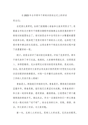 在2023年全市青年干部培训班结业式上的讲话.docx