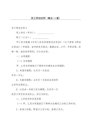 员工劳动合同(集合14篇).docx