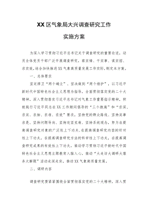 XX区气象局大兴调查研究工作实施方案.docx