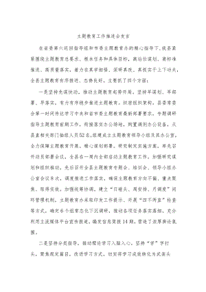 主题教育工作推进会发言.docx