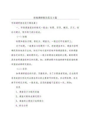市场调研报告范文5篇.docx