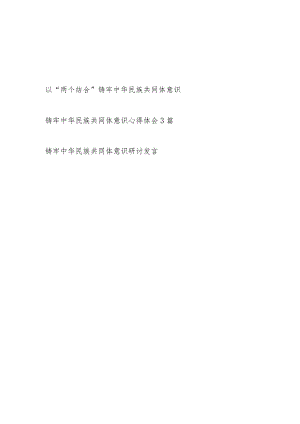 2023年12月第四季度铸牢中华民族共同体意识专题学习心得体会5篇.docx