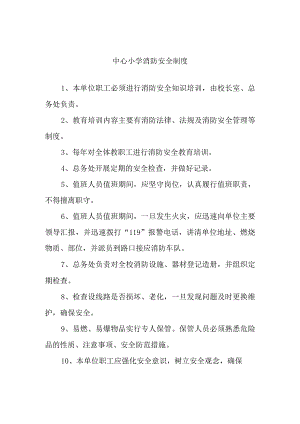 中心小学消防安全制度.docx
